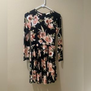 Floral long sleeve dress